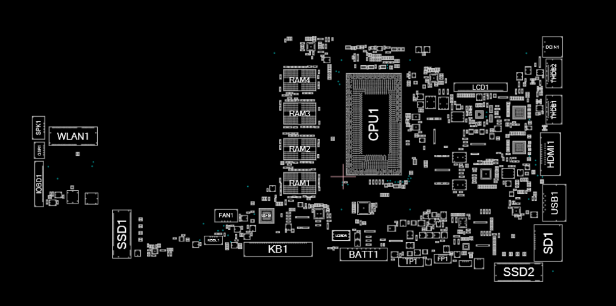 Acer Spin 5 SP513-55N Wistron Milgauss_TL 203022-1 BoardView